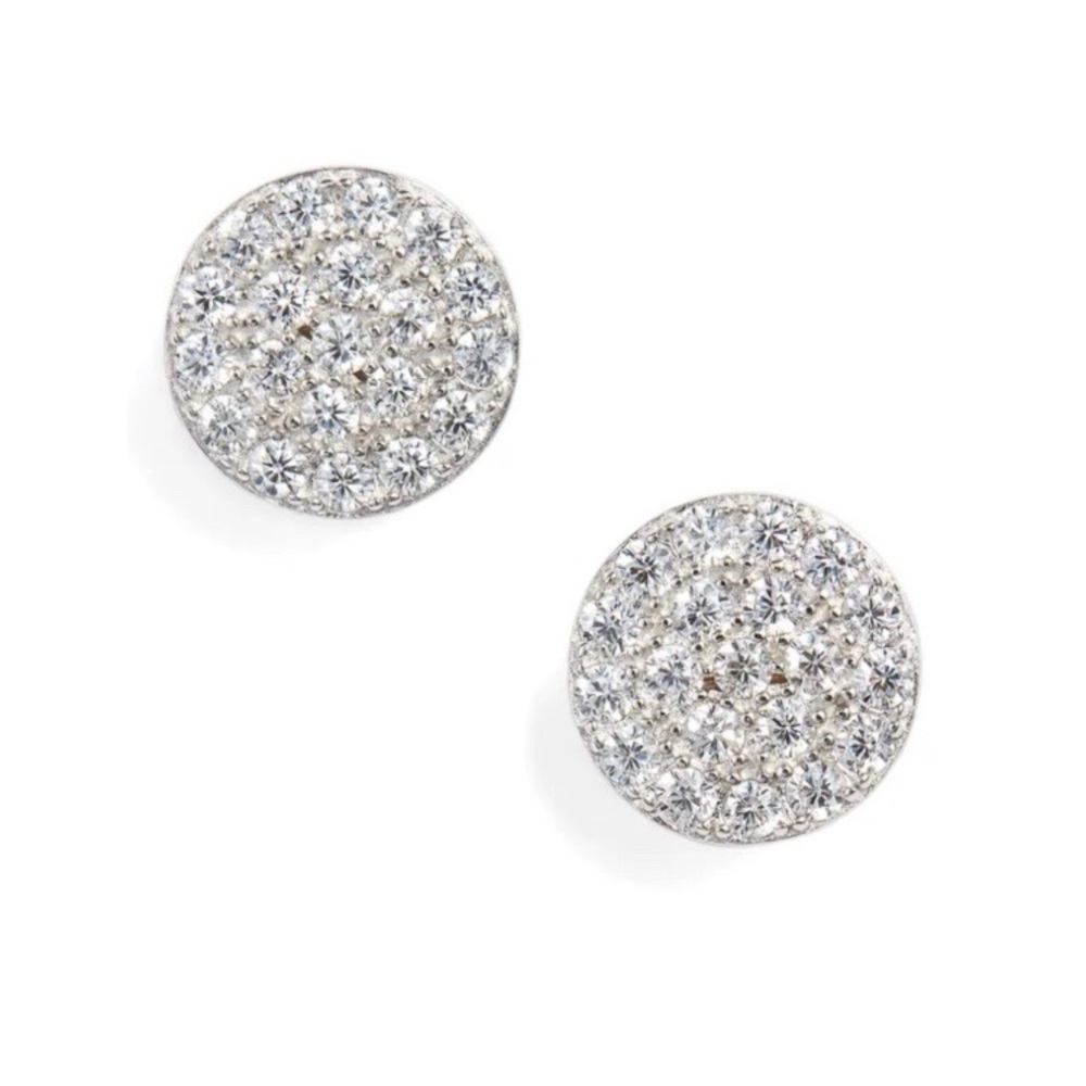 Nordstrom Pavé Cubic Zirconia Disc Stud Earrings